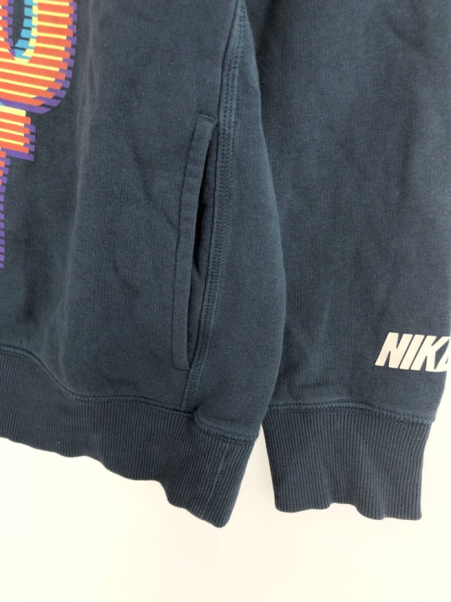 NIKE ナイキ 裏起毛 プリント プルオーバー パーカー sizeS/紺 ◇■ ☆ dka6 レディース_画像3