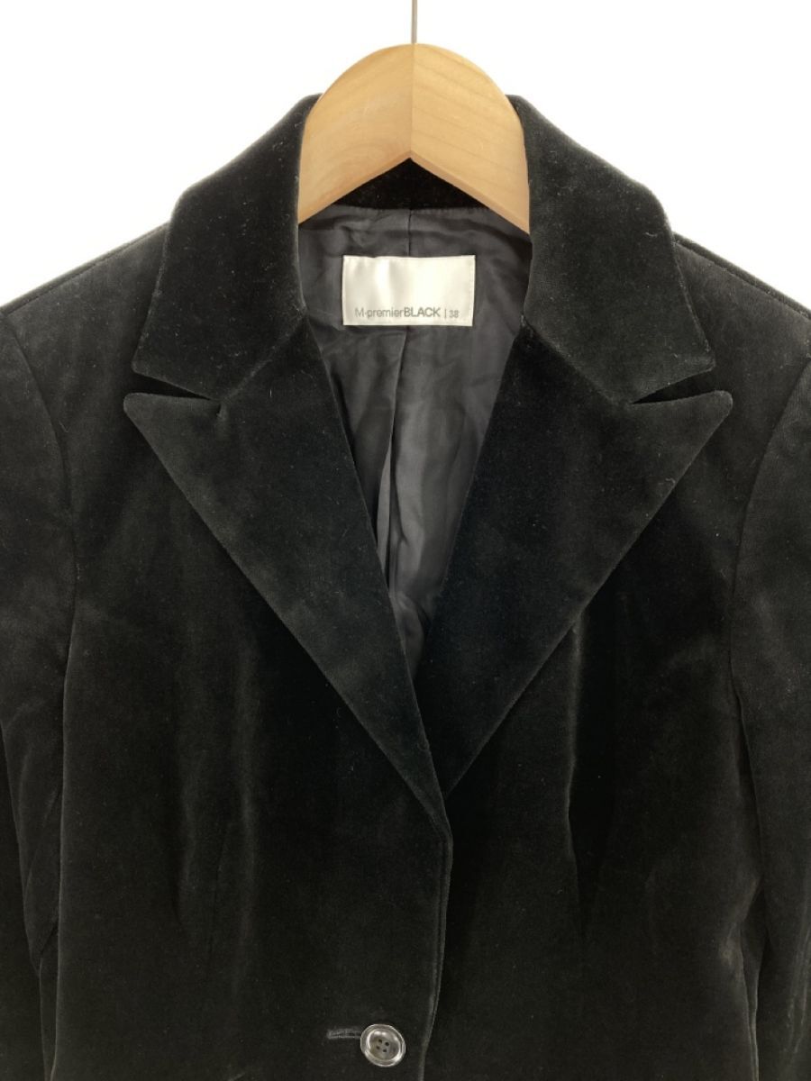 M-PREMIER M pull mie velour jacket size38/ black *# * dka6 lady's 