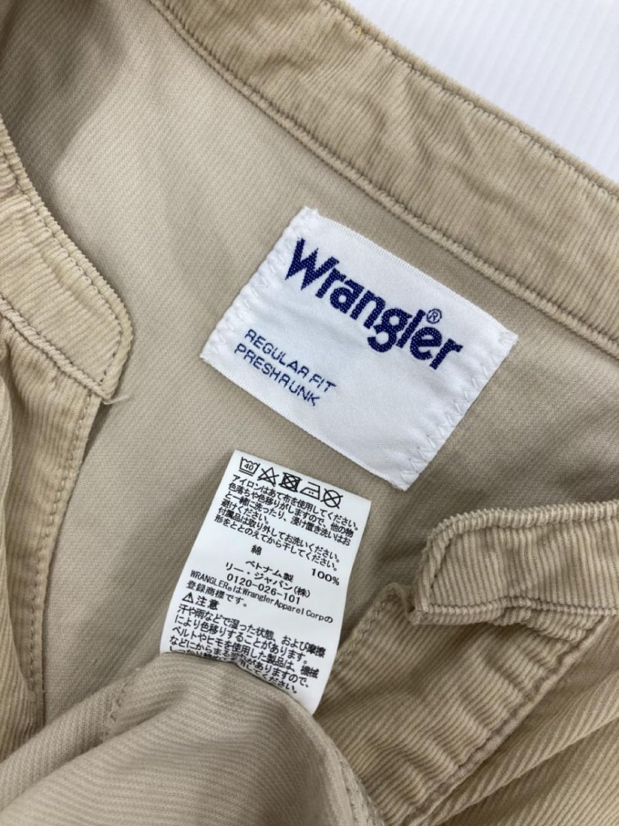 Wrangler Wrangler corduroy side slit One-piece sizeM/ beige *# * djc3 lady's 