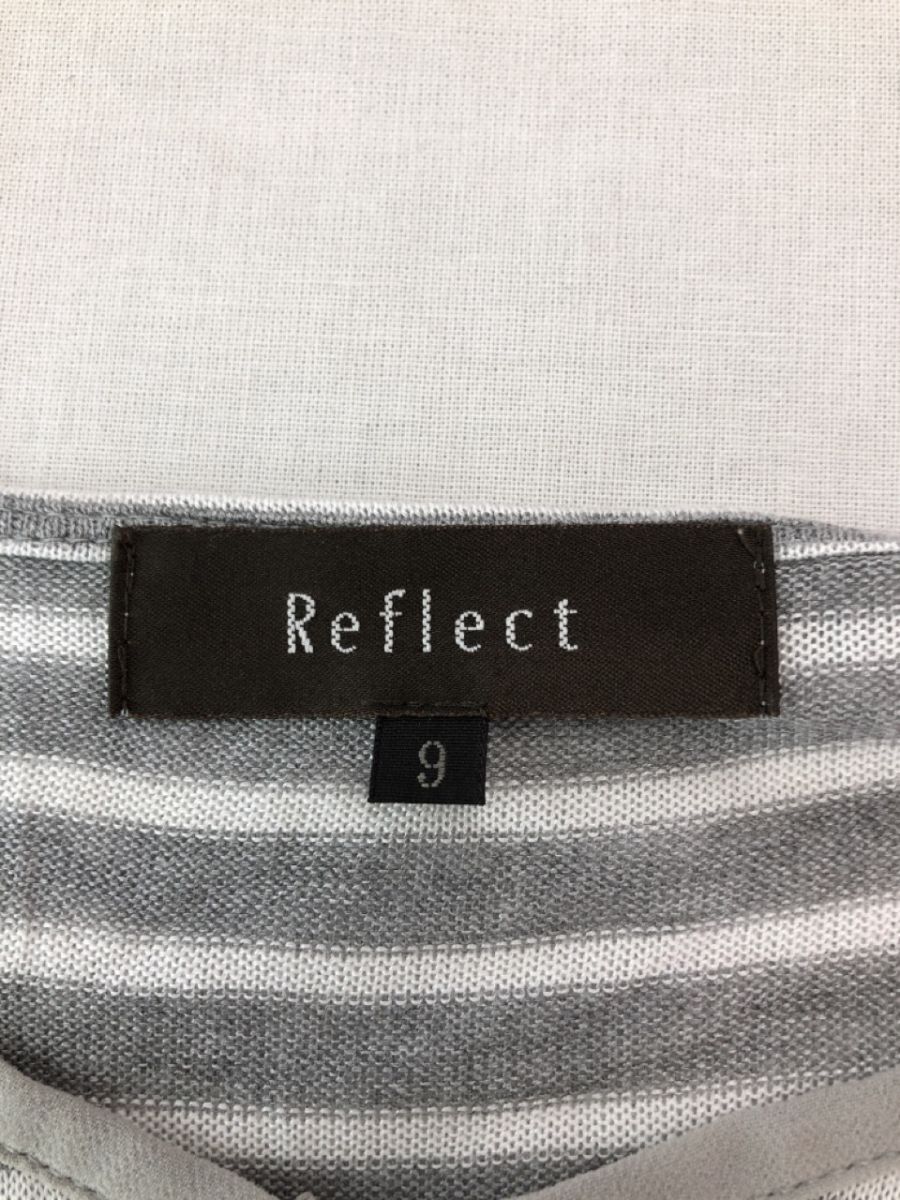 Reflect リフレクト ボーダー カットソー size9/白ｘグレー ■◆ ☆ cka7 レディース_画像3