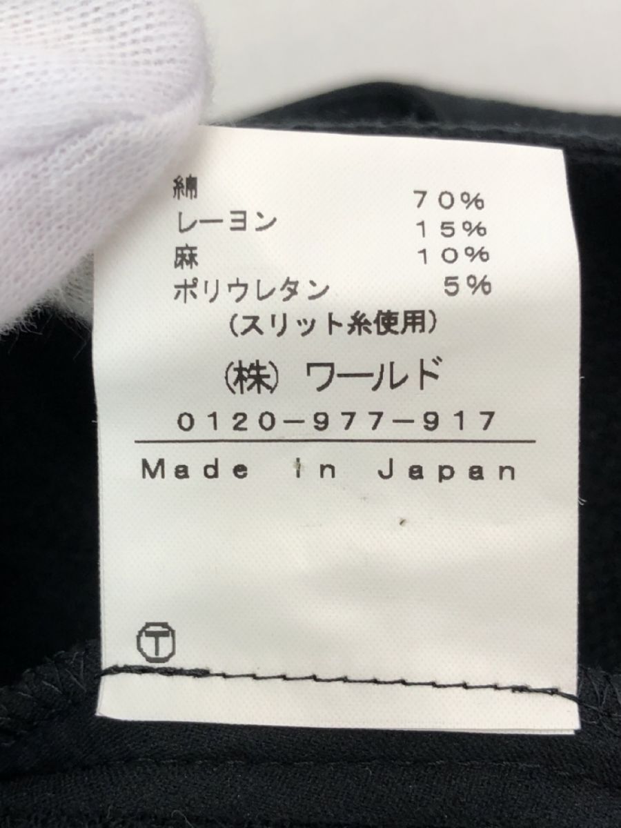 INDIVI インディヴィ ノーカラー ジャケット size38/黒 ■■ ☆ cja4 レディース_画像4