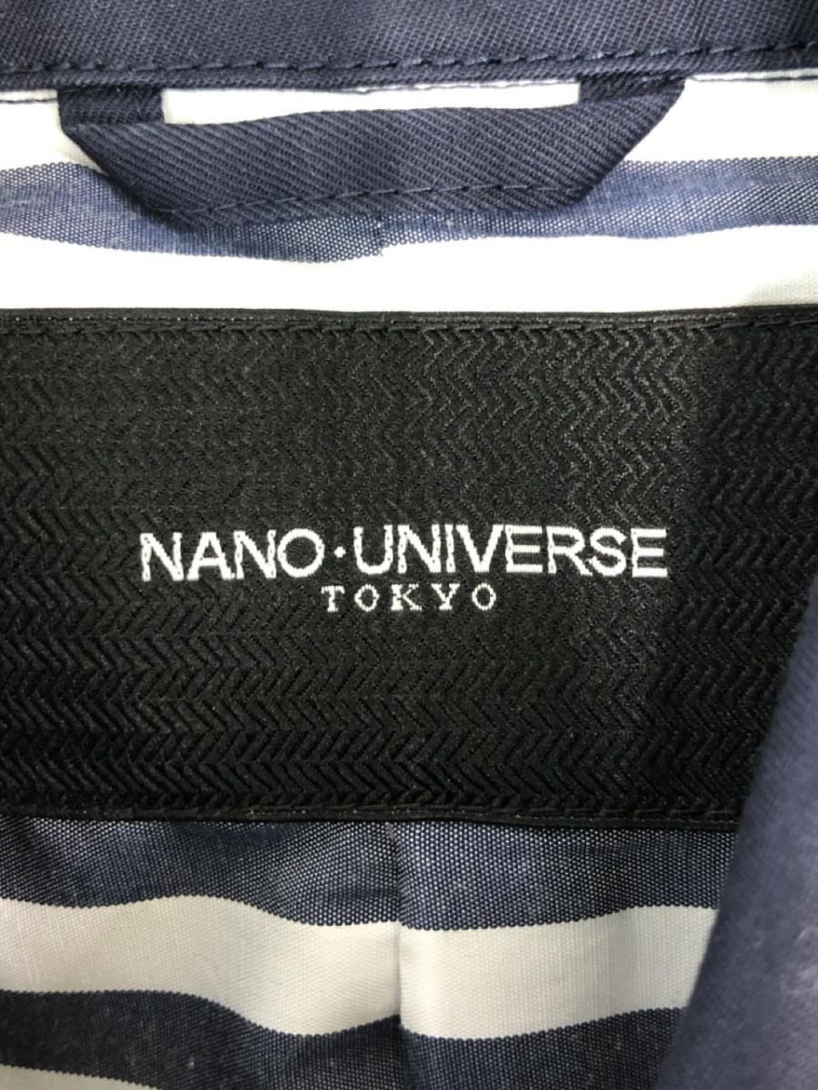 nano universe ナノユニバース 綿 ジャケット sizeS/紺 ■◇ ☆ dac6 メンズ_画像3