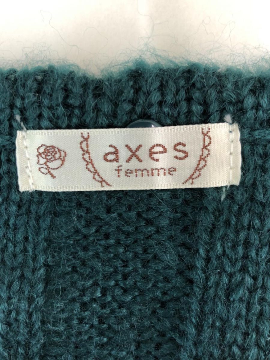 axes femme アクシーズファム ロング カーディガン sizeM/緑 ◇■ ☆ dac6 レディース_画像3