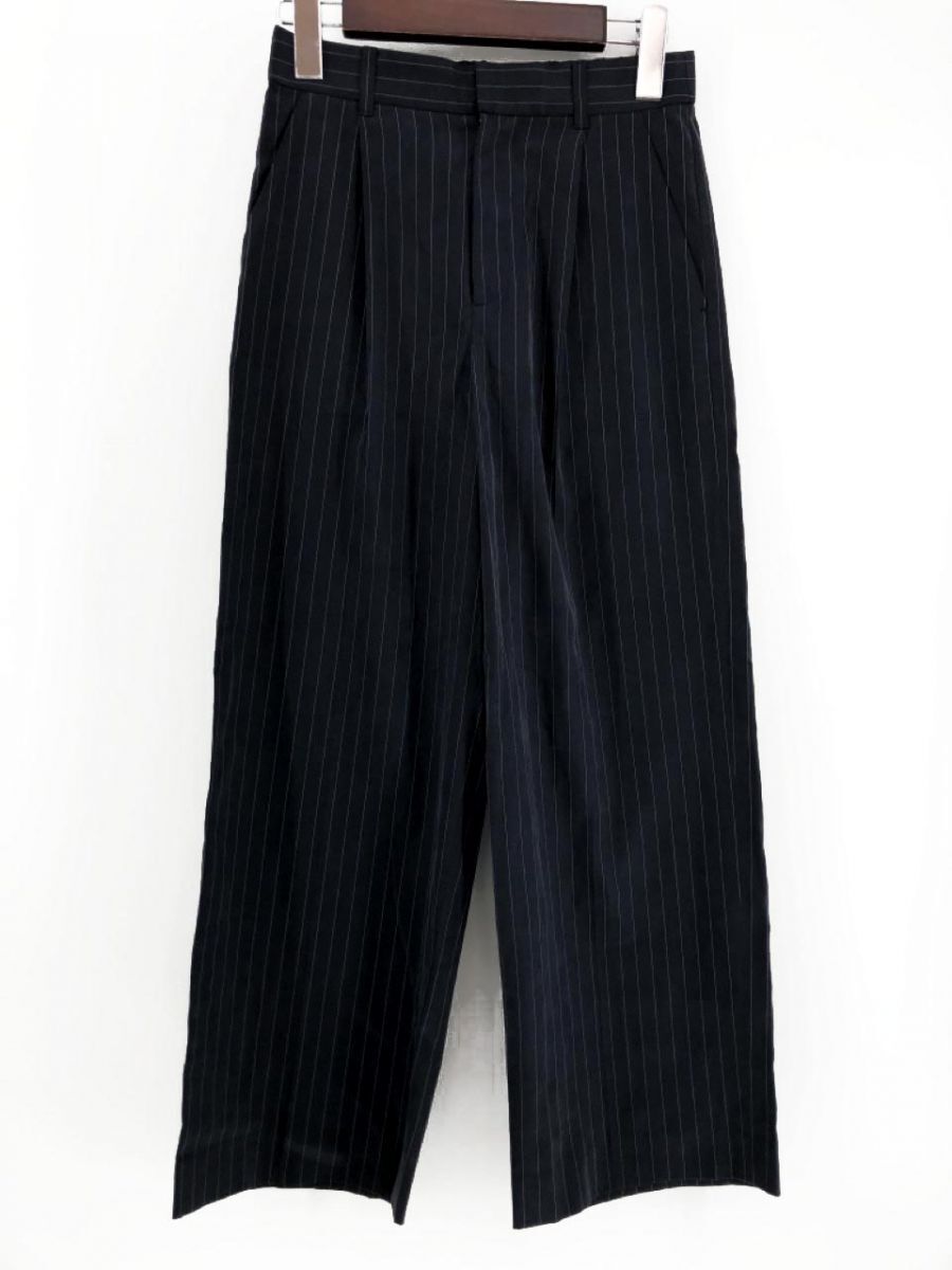 UNTITLED Untitled stripe wide pants size0/ charcoal *# * dab0 lady's 
