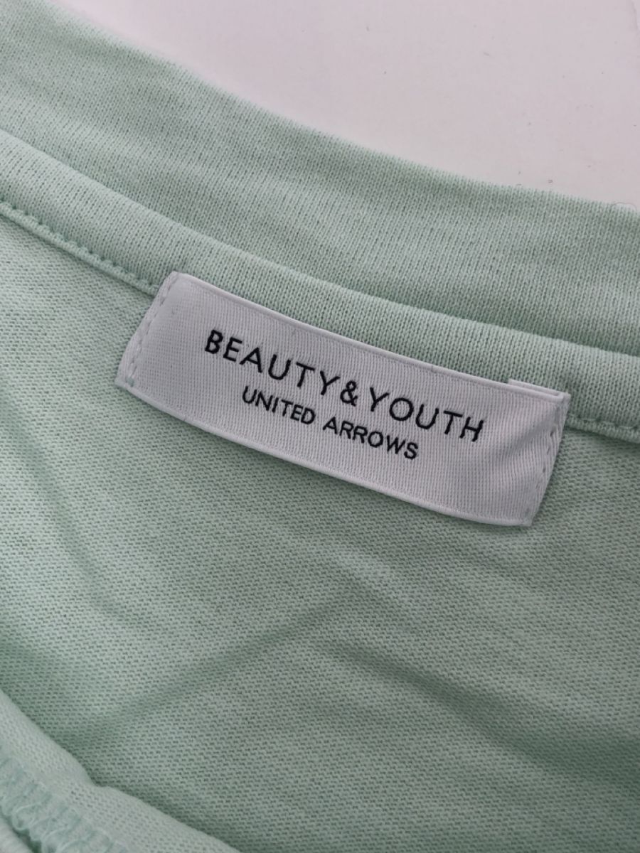 BEAUTY & YOUTH ビューティ&ユース ユナイテッドアローズ 綿100％ 無地 Tシャツ ミント ■◆ ☆ ddb7 レディース_画像3