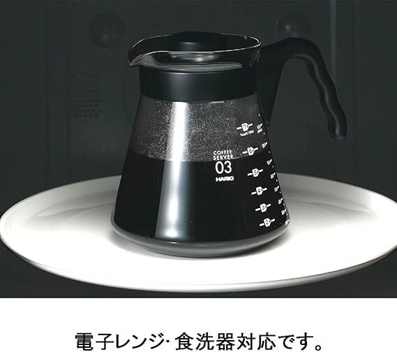HARIO(ハリオ) V60コーヒーサーバー 実用容量1000ml ブラック 日本製 VCS-03B_画像2