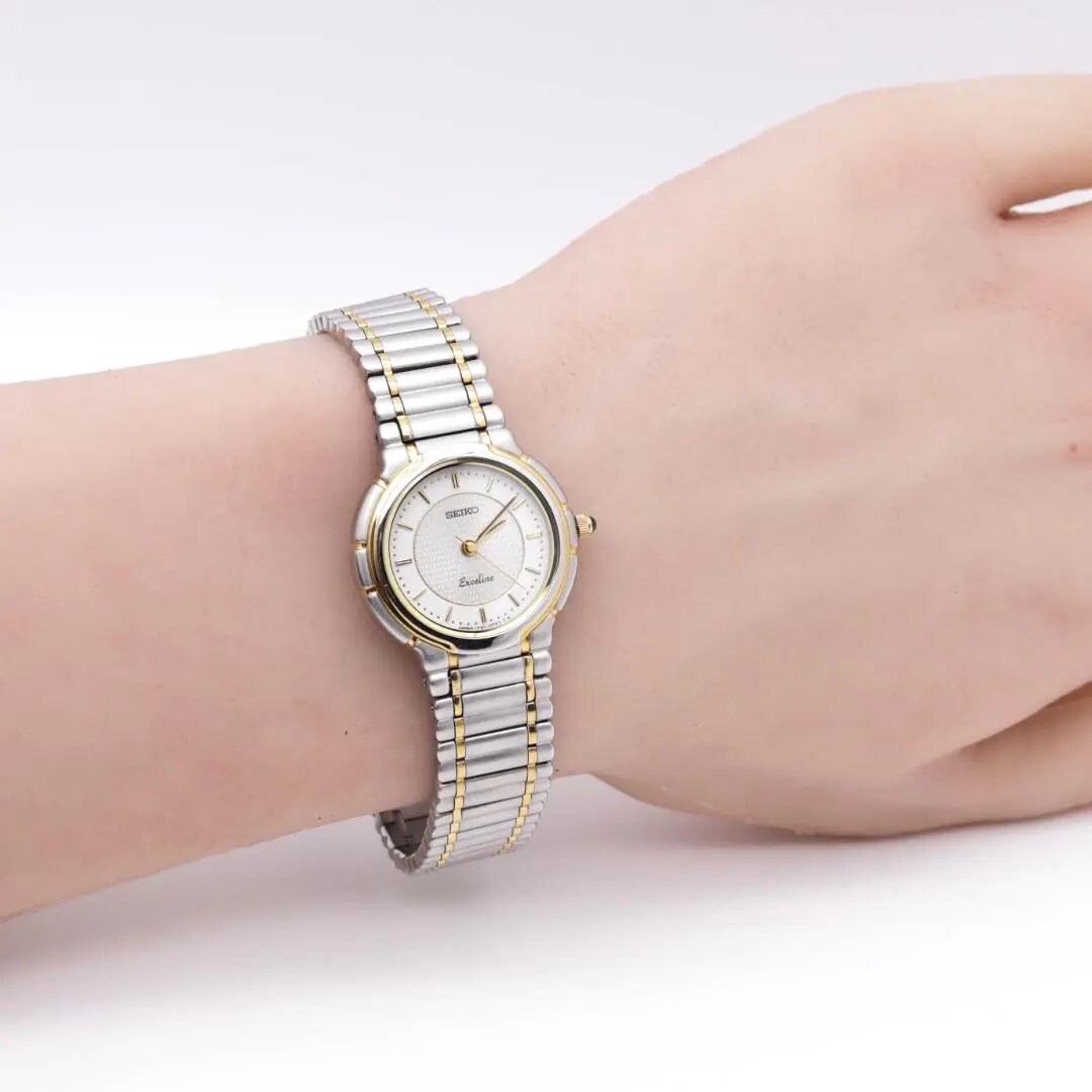 《美品》SEIKO Exceline 腕時計 ゴールド レディース ドレス s の画像2