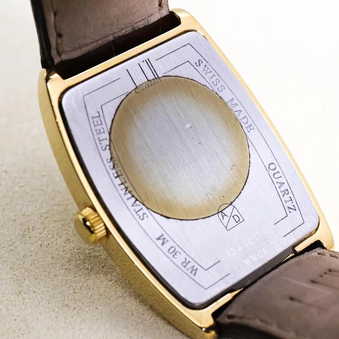 《美品》dunhill 腕時計 トノー ヴィンテージ デイト 純正ベルト nの画像6