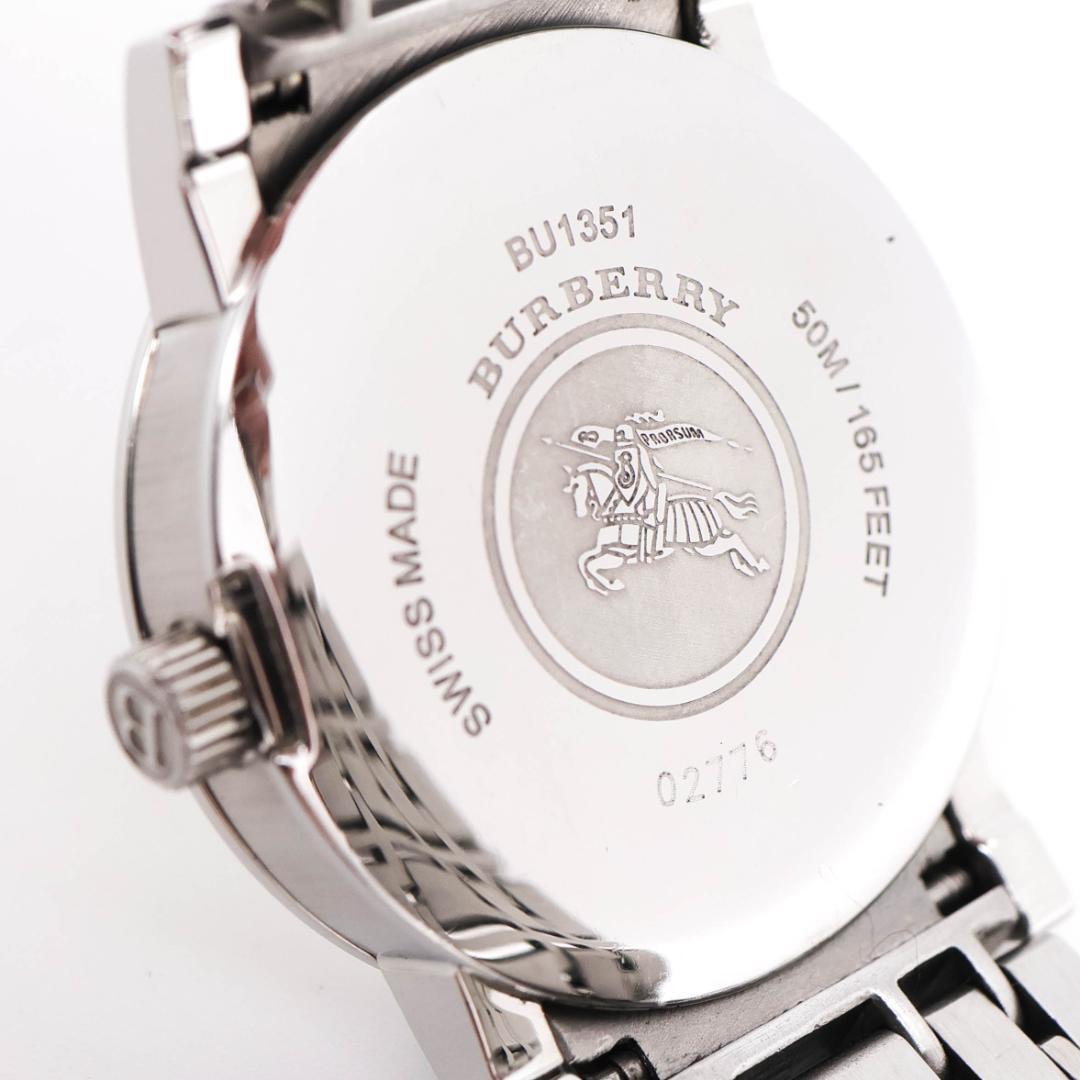 《美品》BURBERRY 腕時計 シルバー BU1351 クォーツ デイト g