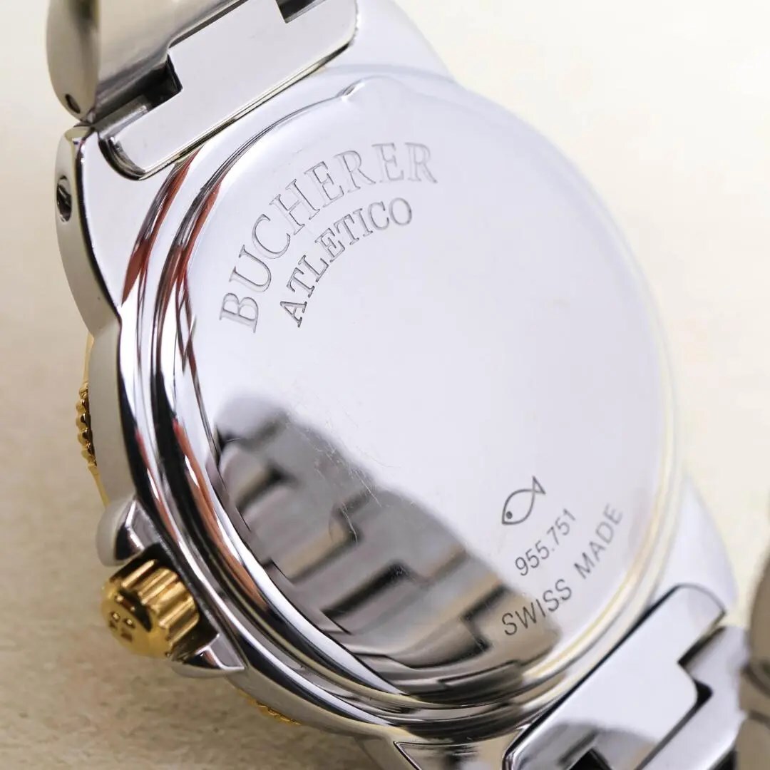 ◆美品 稼働 BUCHERER ATLETICO 腕時計 シルバー文字盤 aの画像7