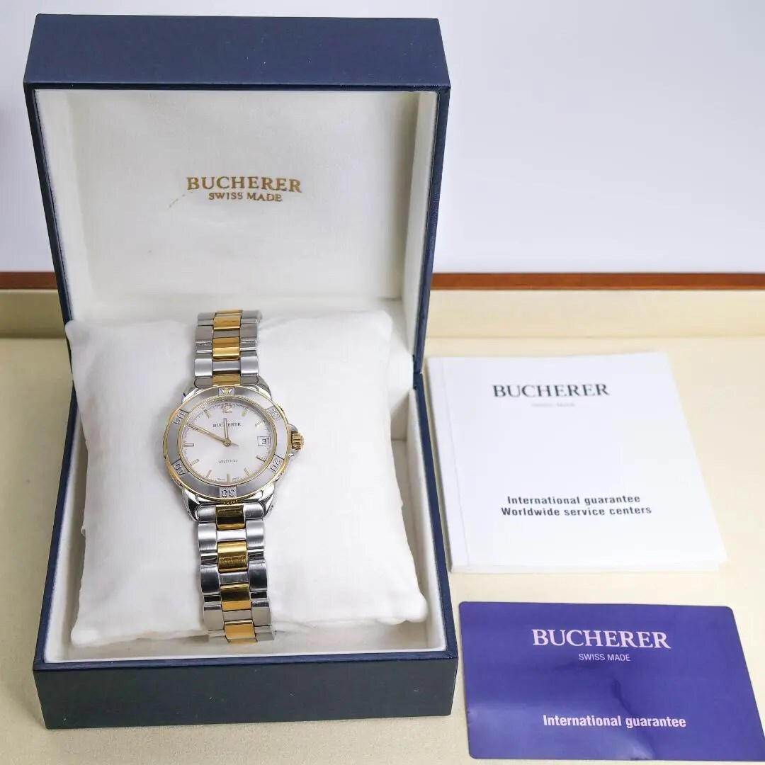 ◆美品 稼働 BUCHERER ATLETICO 腕時計 シルバー文字盤 aの画像5