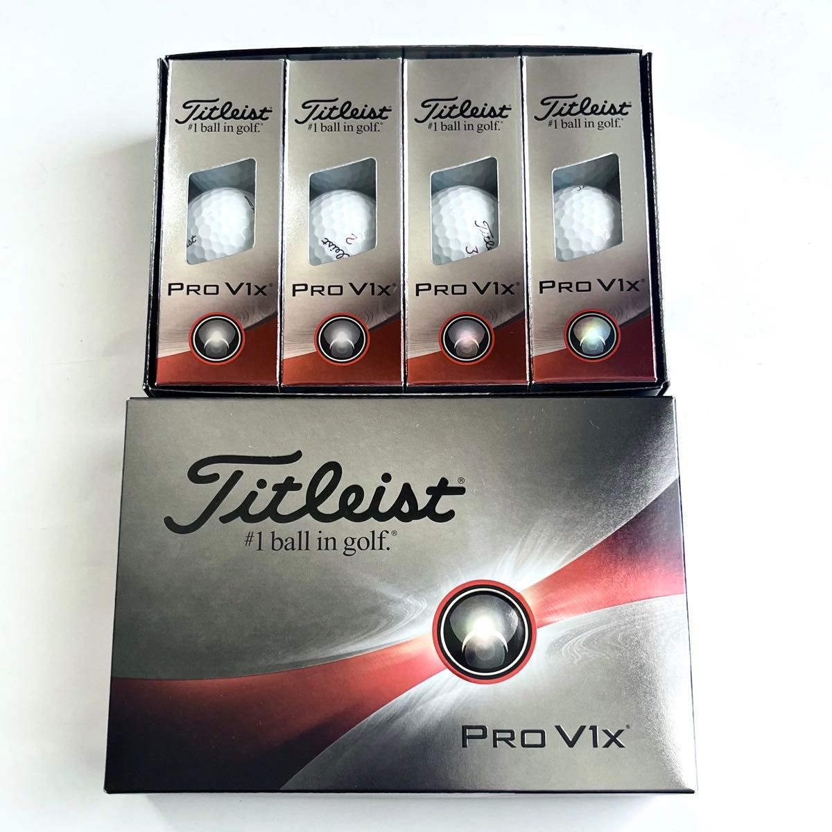 【新品・郵便局配送】Titleist（タイトリスト）2023 PRO V1x ホワイト ゴルフボール 1ダース 12個