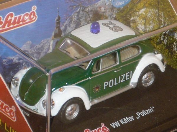 1/72 Schuco VW Kafer Polizei 白/緑_画像2