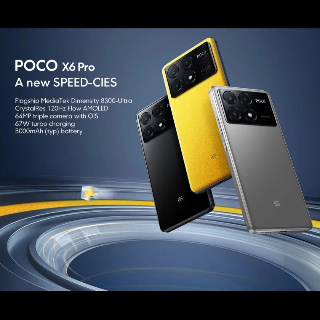 【未開封!!】Xiaomi POCO X6 Pro 5G Black 8GB/256GB AnTuTu 1,460,000!!