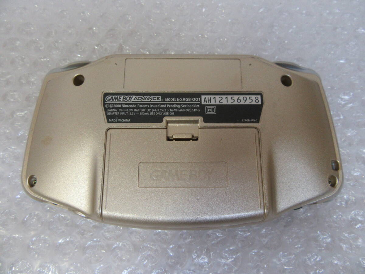 GBA ゲームボーイアドバンス 本体のみ ゴールド AGB-001/※通電・音確認済みの画像6