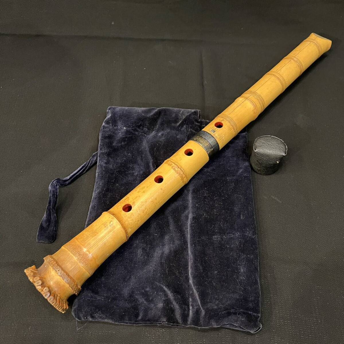  сякухати .. Zaimei .. общая длина примерно 54. традиционные японские музыкальные инструменты духовые инструменты трансляция . серебряный шт сумка для хранения имеется 