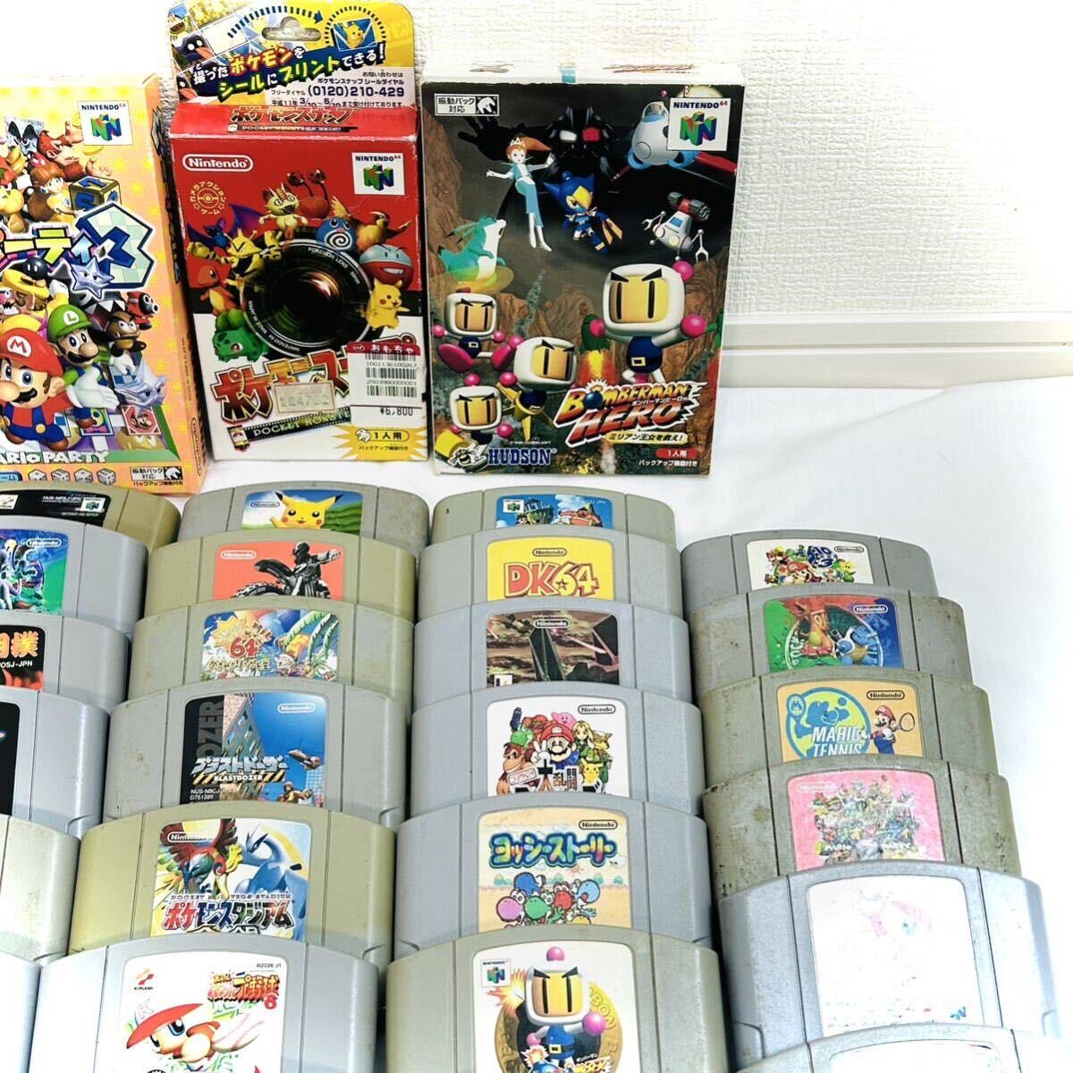 未検品 現状品 Nintendo 64 ニンテンドー64 ソフト 大量 まとめ 約57本 ゲームソフト マリオパーティ ヨッシー ゼルダ ポケモン 箱_画像3