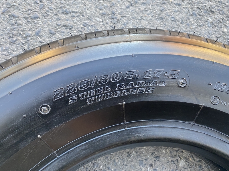 225/80R17.5 6本 新車外し★バリ山 イボ付き ダンロップ SP110 LT 225/80-17.5 2021年製造 トラック 極上 の画像6