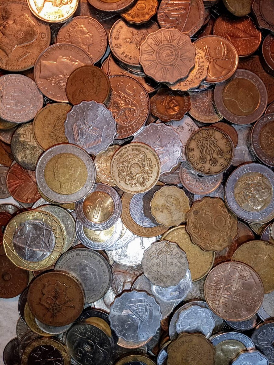 402 1円～ 世界各国混合コイン 古銭 4.10kgの画像6