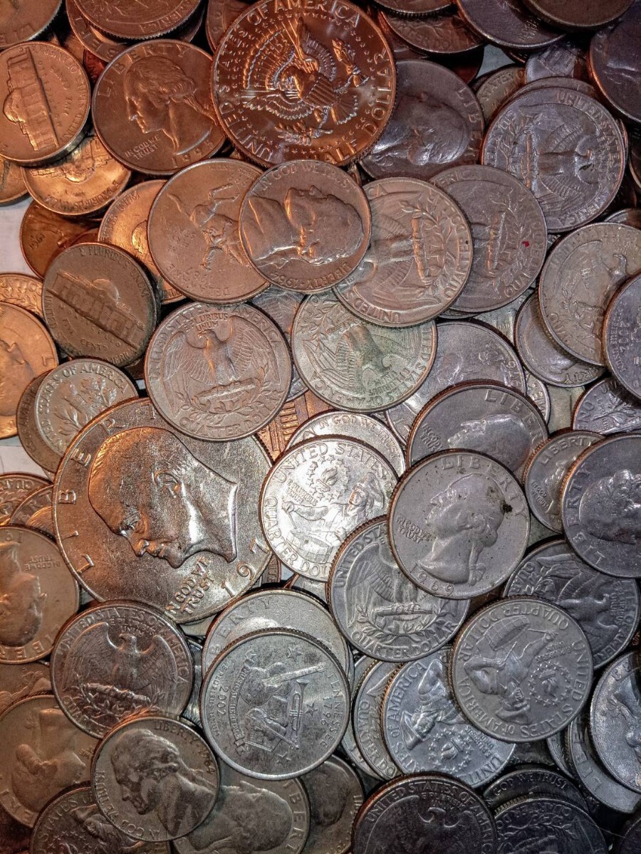 419 1円～ アメリカリバティコイン1.88kg大量おまとめ 米国古銭 硬貨 の画像5