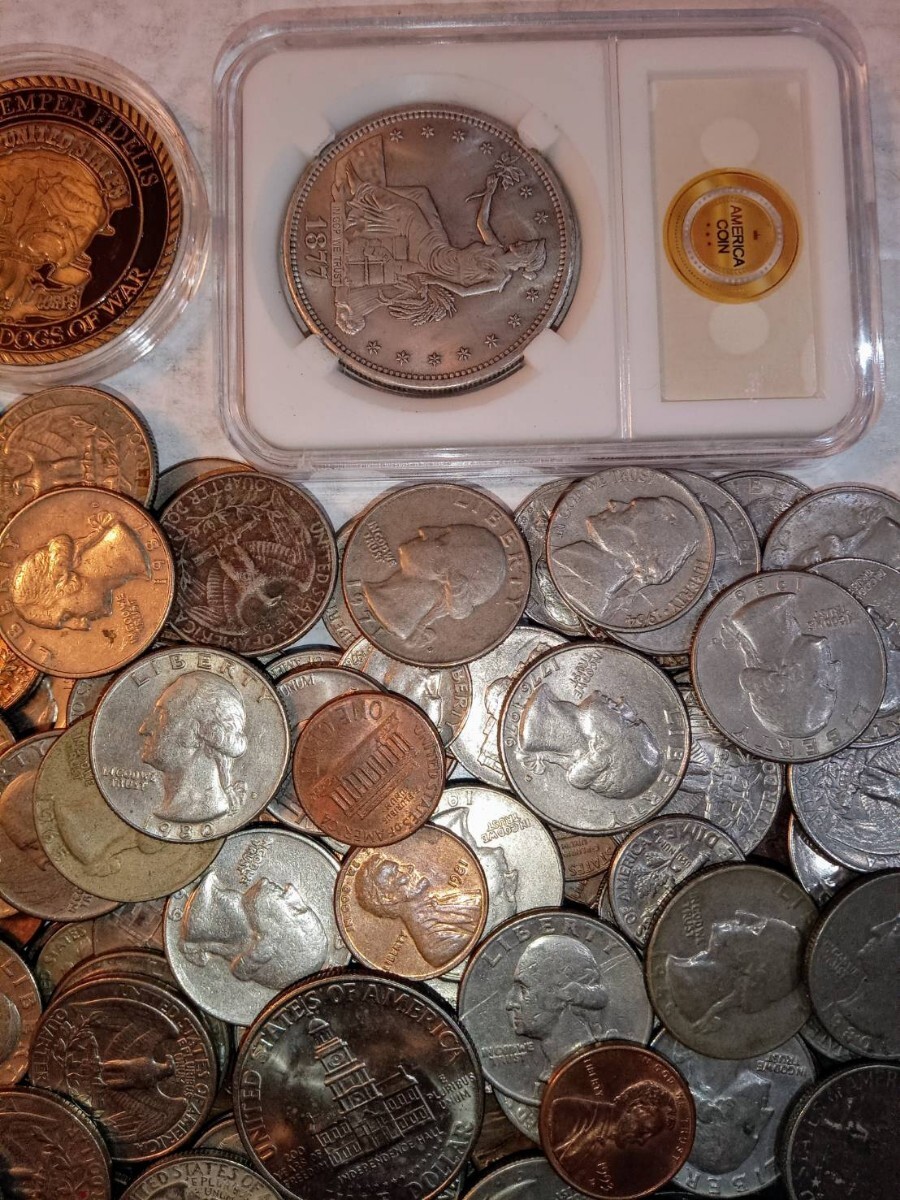 419 1円～ アメリカリバティコイン1.88kg大量おまとめ 米国古銭 硬貨 の画像4
