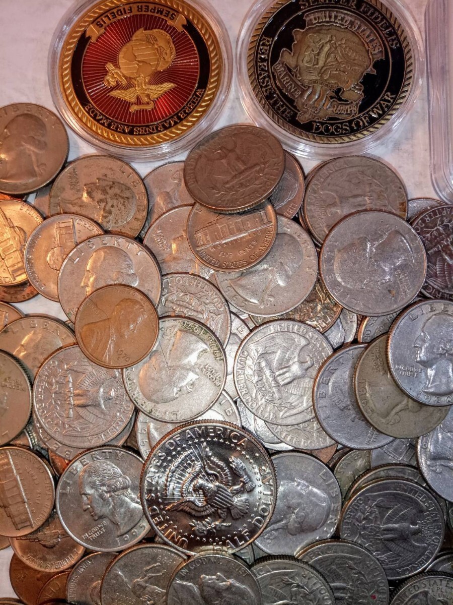 419 1円～ アメリカリバティコイン1.88kg大量おまとめ 米国古銭 硬貨 の画像3