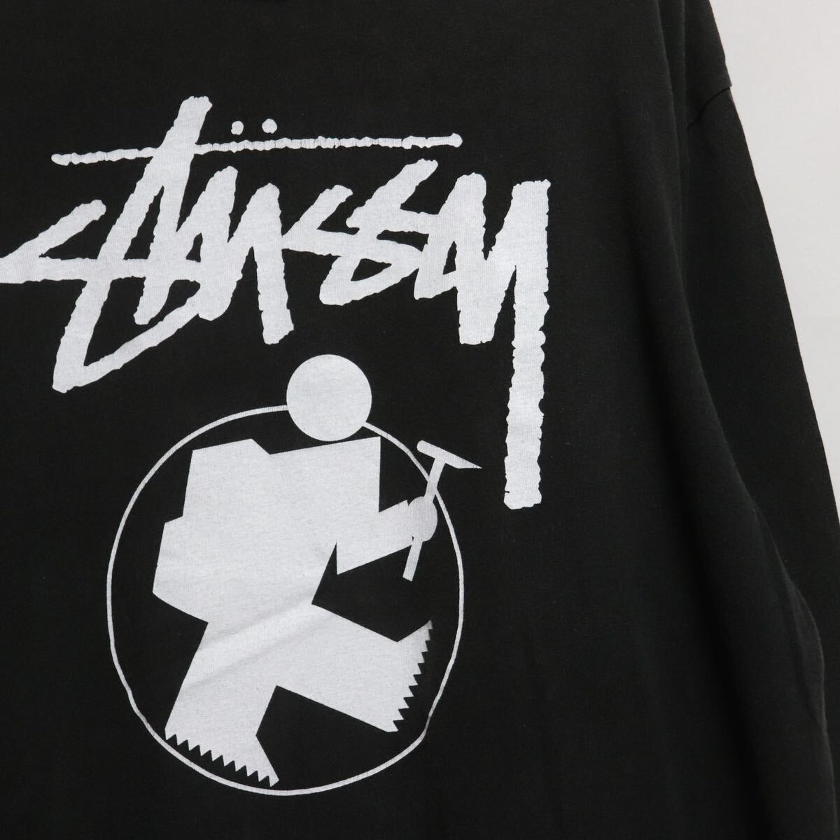  редкий [stussy] Logo трикотажный джемпер с длинным рукавом футболка / Stussy тень man 