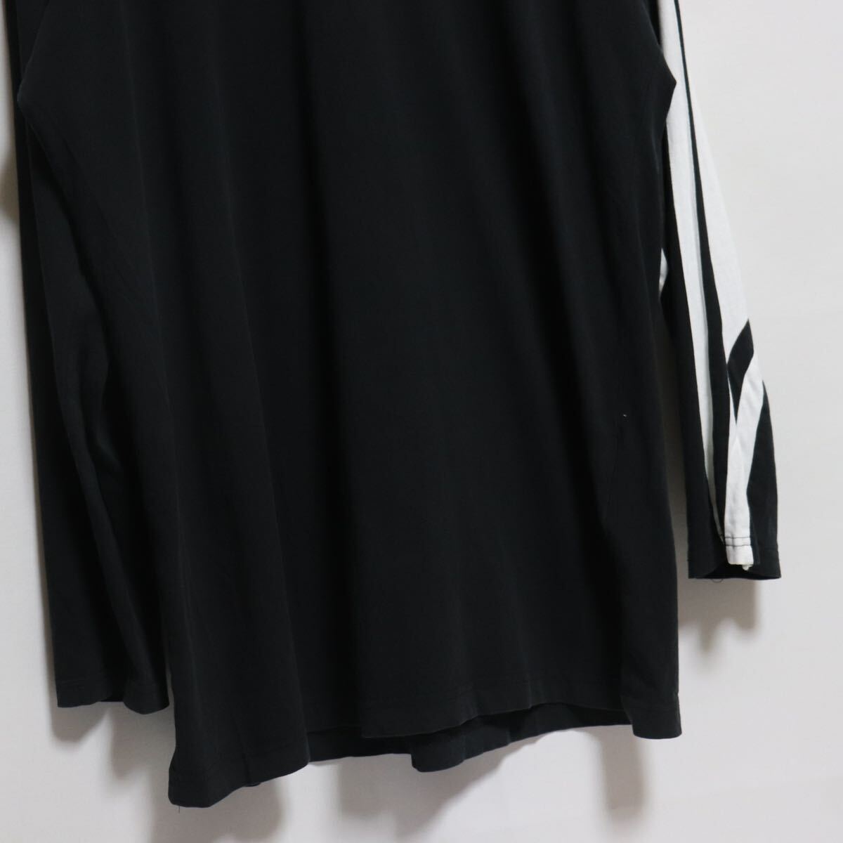  rare [Yohji Yamamoto adidas Y-3]3stripe Logo long sleeve cut and sewn T-shirt / Yohji Yamamoto Adidas wa chair Lee / shirt 