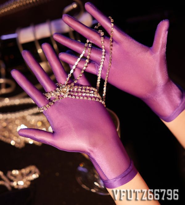  новый материалы супер глянец фиолетовый тонкий . пальцев перчатки палец . из рука до в точности si-m отсутствует чулки материалы. grove установка и снятие sm-z перчатки прозрачный длинный 