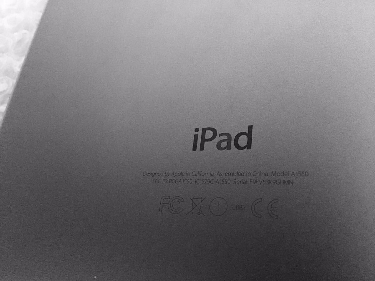 【液晶ジャンク】Apple iPad mini 4 Wi-Fi+Cellular A1550 スペースグレイ 128GB『送料無料』レザーケース+電池パック+充電ケーブル1m付き_画像10