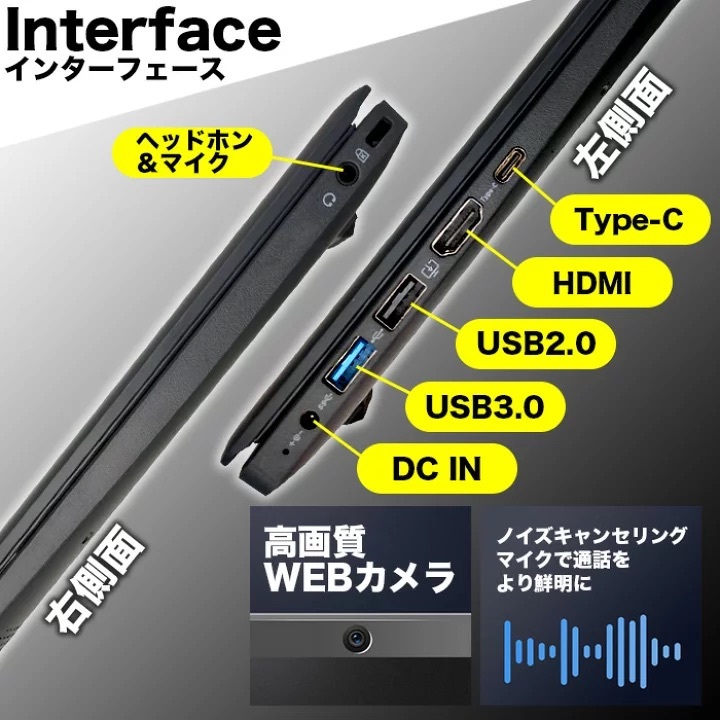 ノートパソコン パソコン ノートPC 11世代 CPU Celeron N5095 メモリ12GB SSD 256GB_画像3