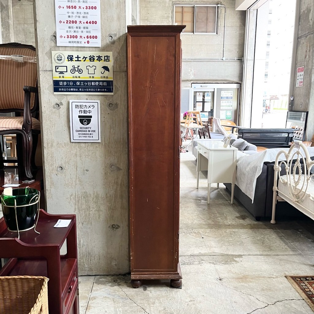 ヴィンテージ キャビネット ガラス 食器棚 カップボード コレクションラック 飾り棚 什器 直接引取歓迎(横浜市) digjunkmarketの画像8