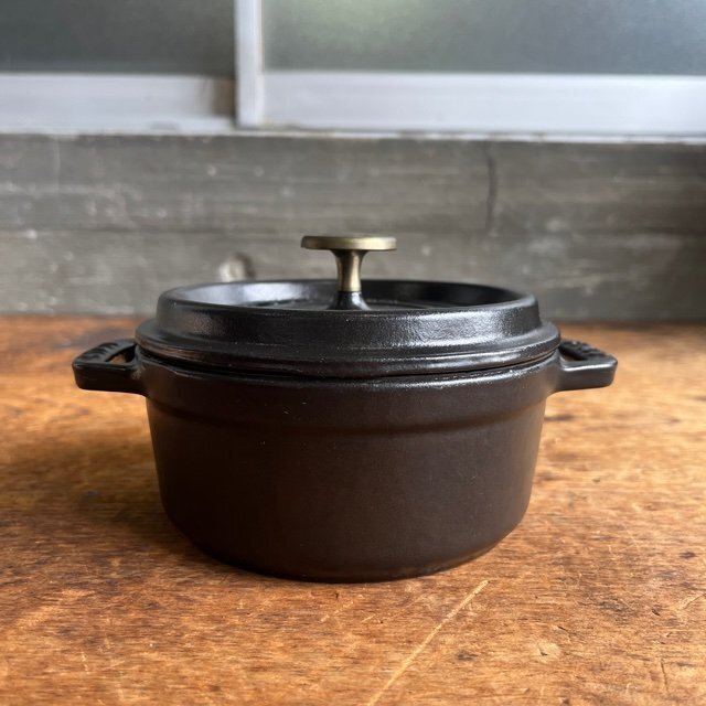 STAUB/ストウブ 鍋 ピコ ココット ラウンド 12cm 4 3/4 ブラック フランス 直接引取り歓迎(横浜市) digjunkmarketの画像2