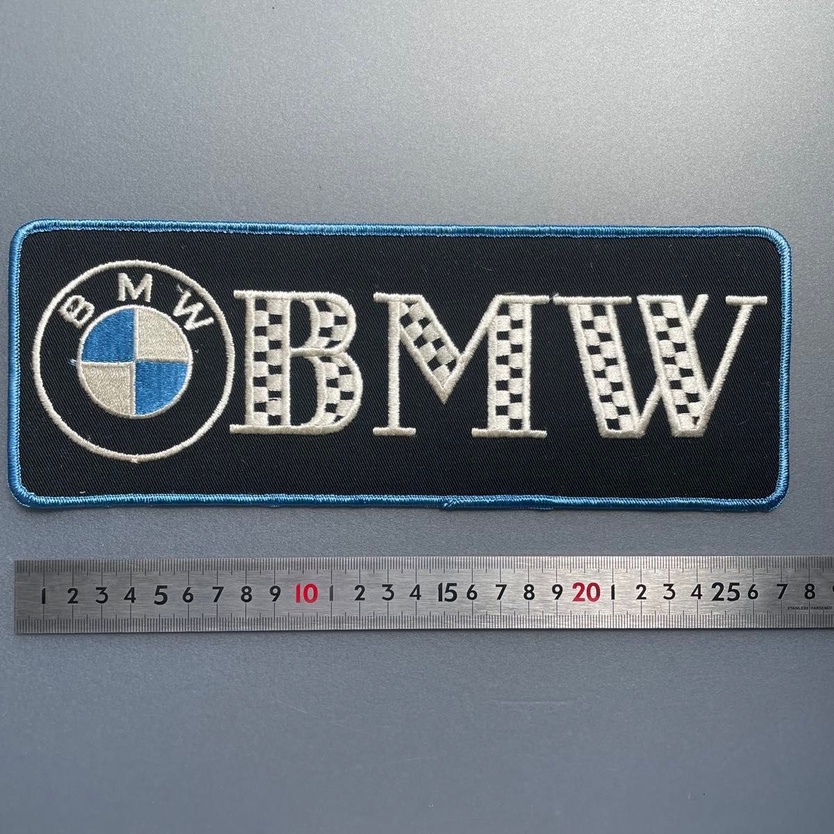 BMW 大判ワッペン27cm 未使用 当時物　1980年代　デッドストック レア　 アイロンワッペン バイク レーシング　希少レア