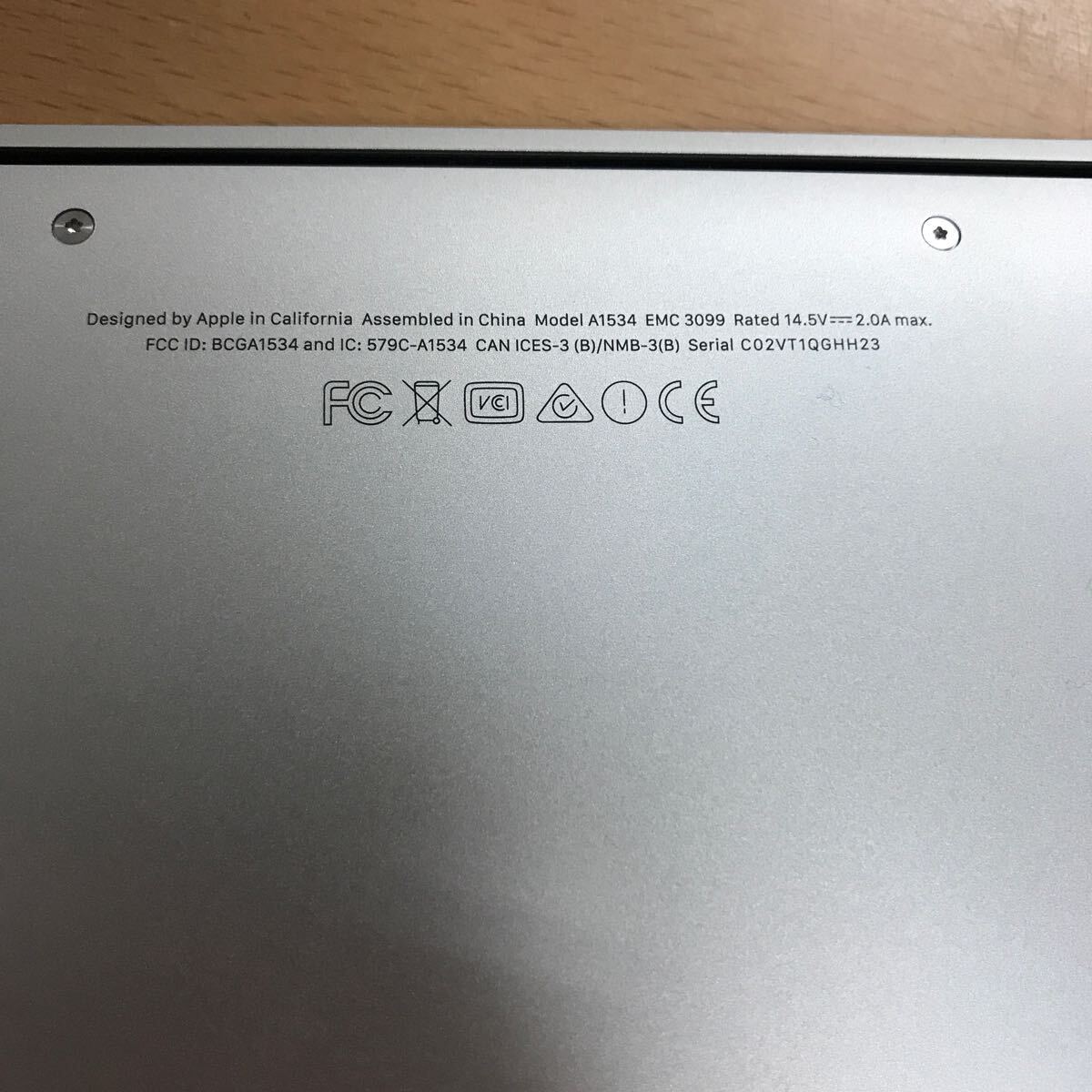 【1円スタート】Apple MacBook マックブック model A15134 12インチ 2017年製の画像8