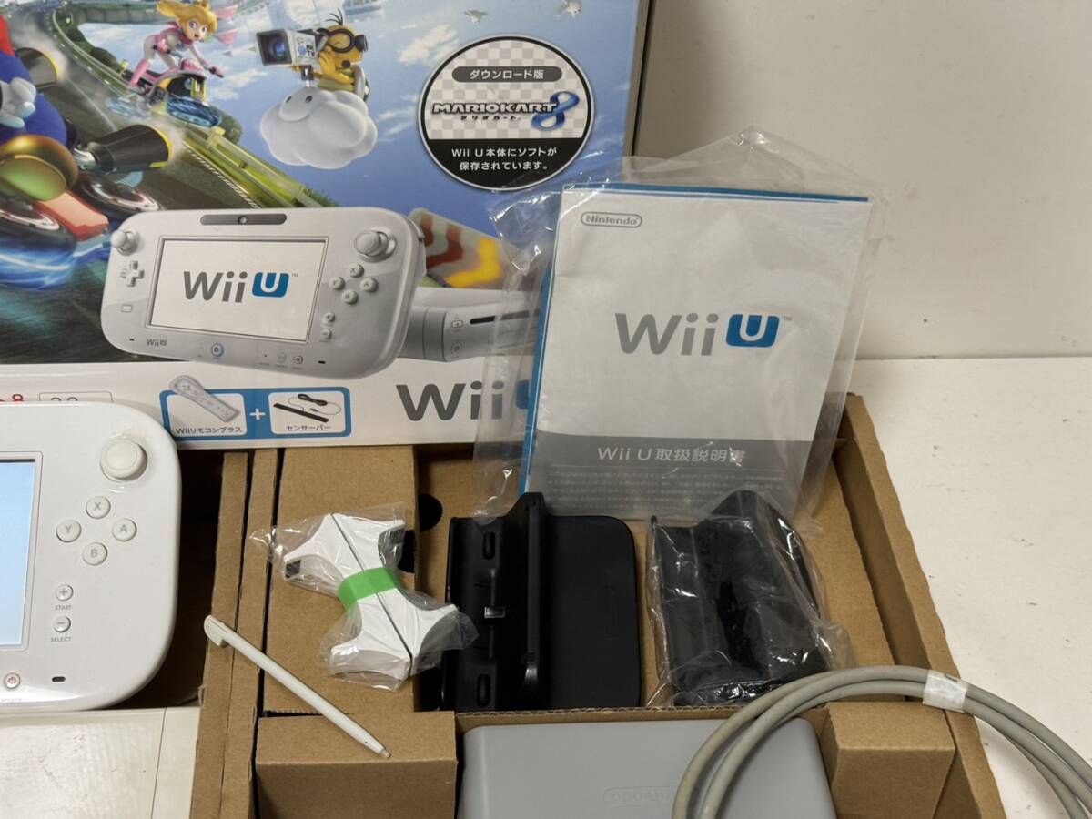 【任天堂 Wiiu 本体 セット【マリオカート8 セット】シロ 32GB ゲームパッド アダプタ】の画像8