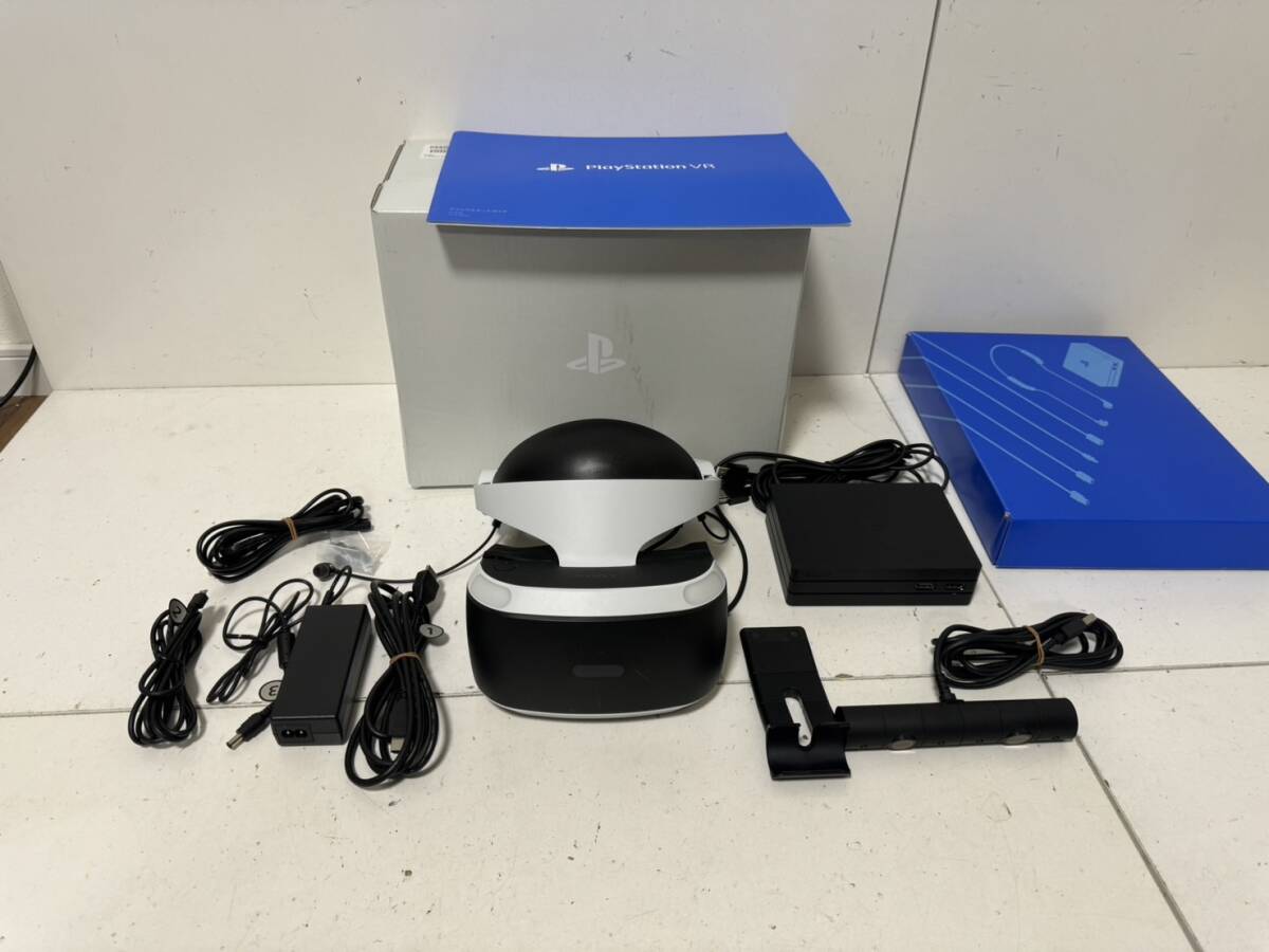 【SONY PS4 PSVR CUH-ZVR2 CUHJ-16003 本体 カメラ プロセッサーユニット ACアダプタ ケーブル】【簡易チェック/通電起動確認済み】_画像1