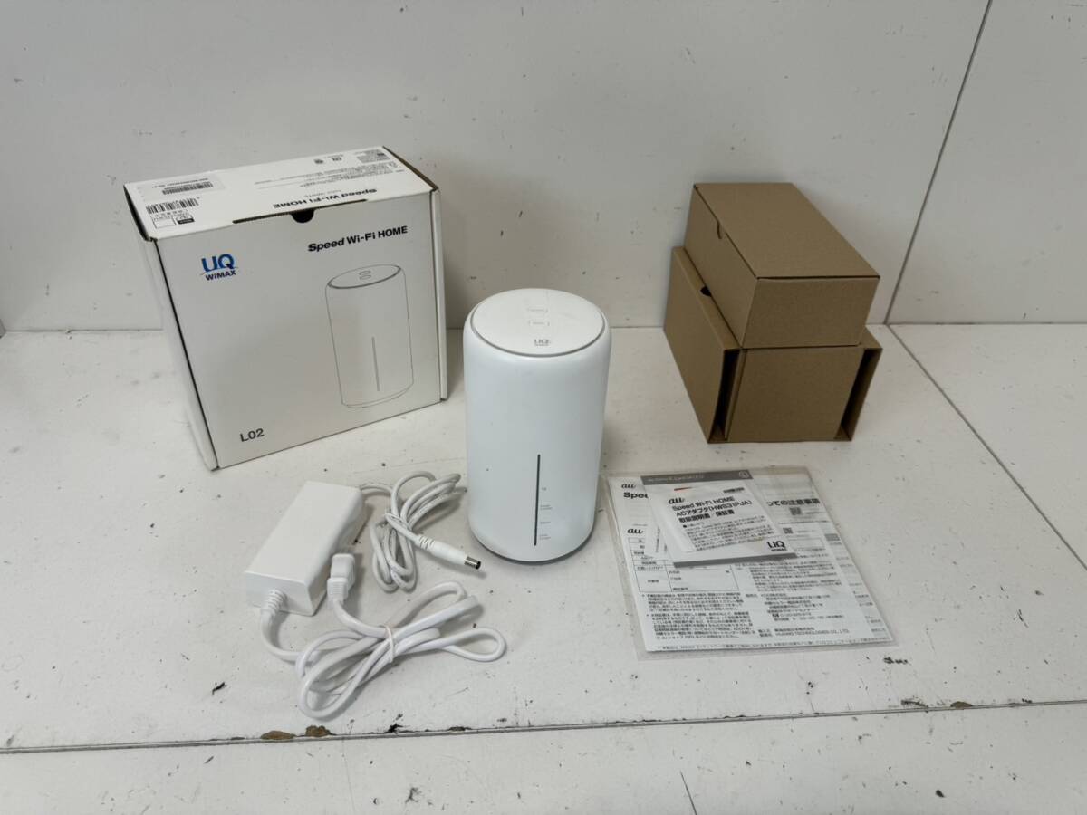 【Speed Wi-Fi HOME L02 white UQ版 白 本体 無線LAN Wi-Fiルーター アダプタ】_画像1