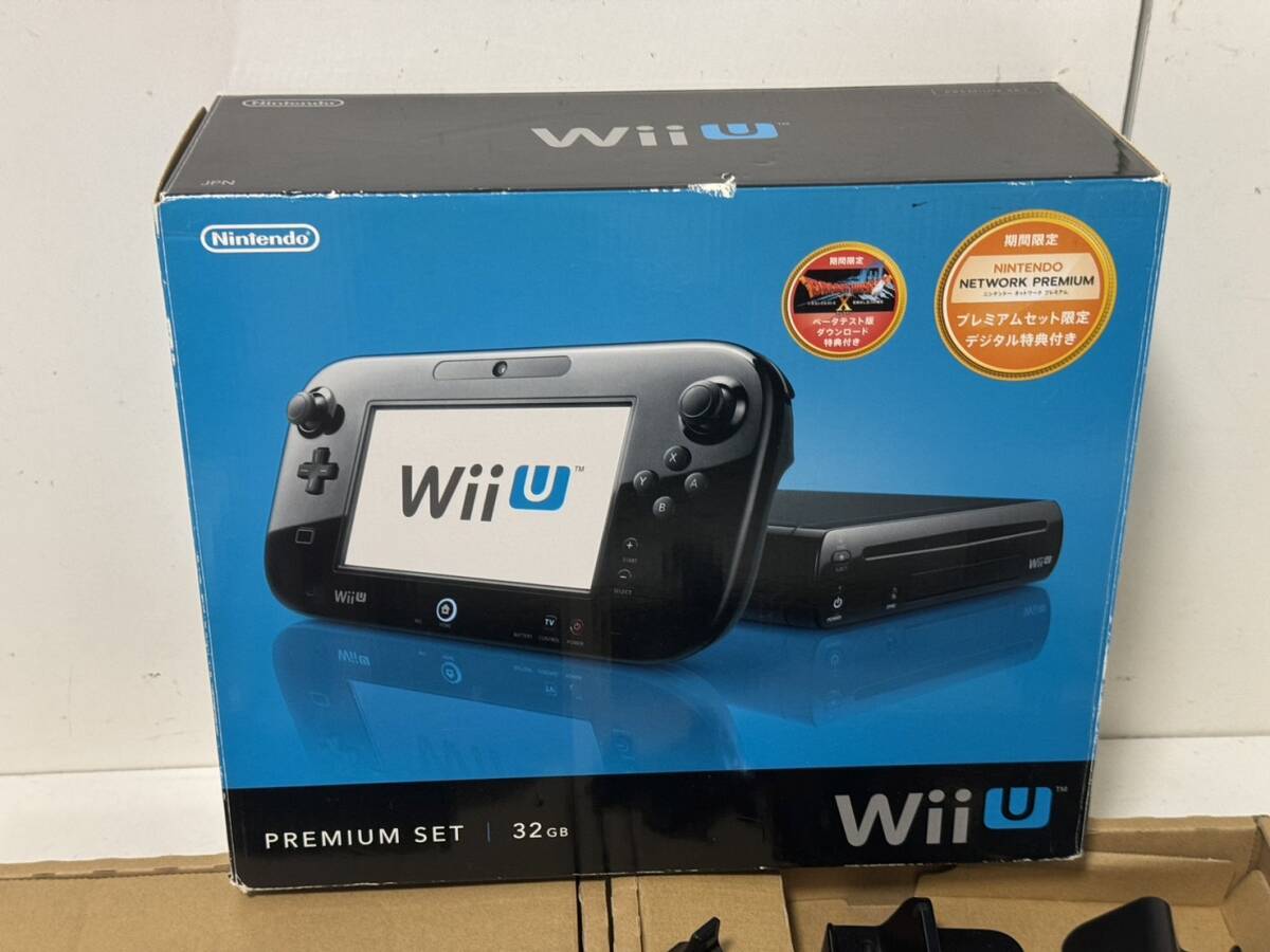 【任天堂 Wiiu 本体セット【プレミアム セット】クロ HDD容量 32GB ゲームパッド アダプタ】_画像8