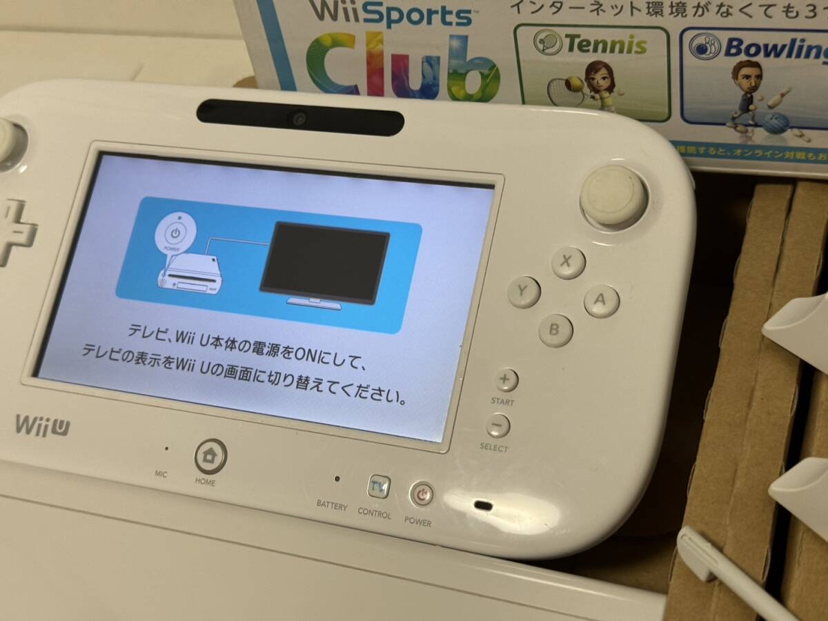 【任天堂 Wiiu 本体 セット【スポーツプレミアム セット】シロ 32GB ゲームパッド アダプタ Wiiスポーツクラブライト】の画像5
