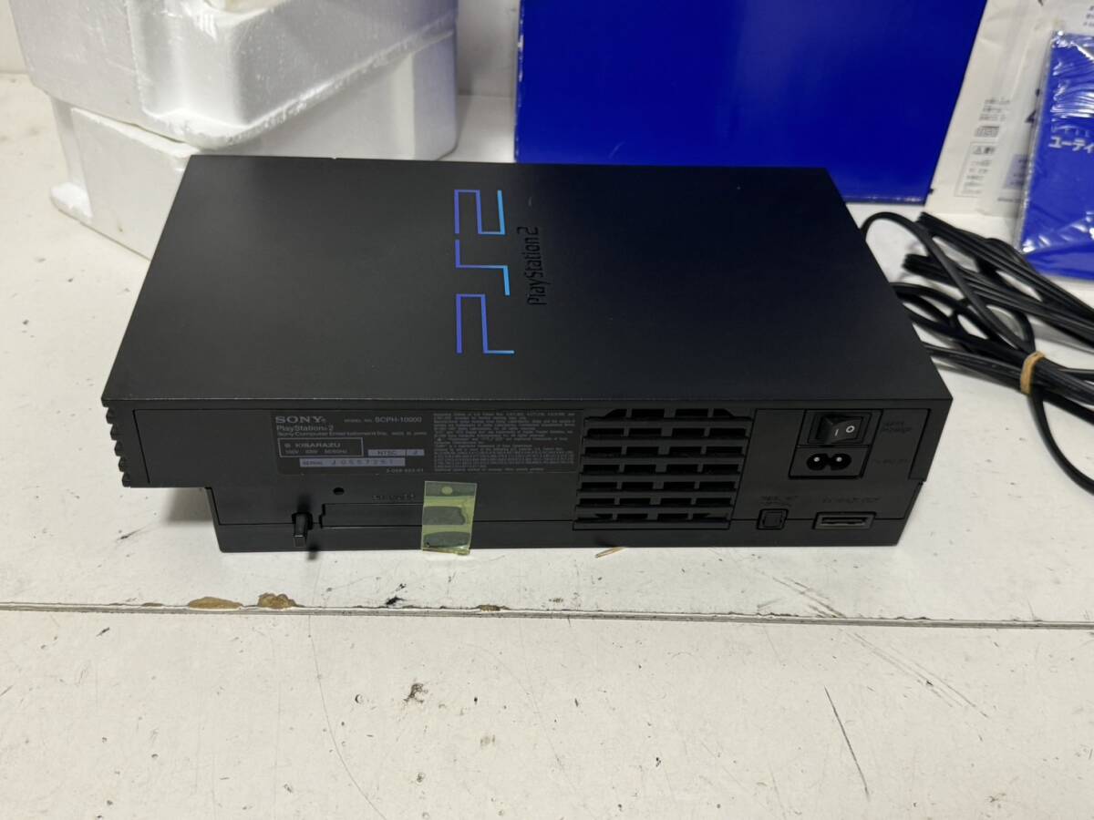 【完品】【ソニー PS2 本体セット SCPH-10000 ブラック メモリーカード コントローラー 】_画像6