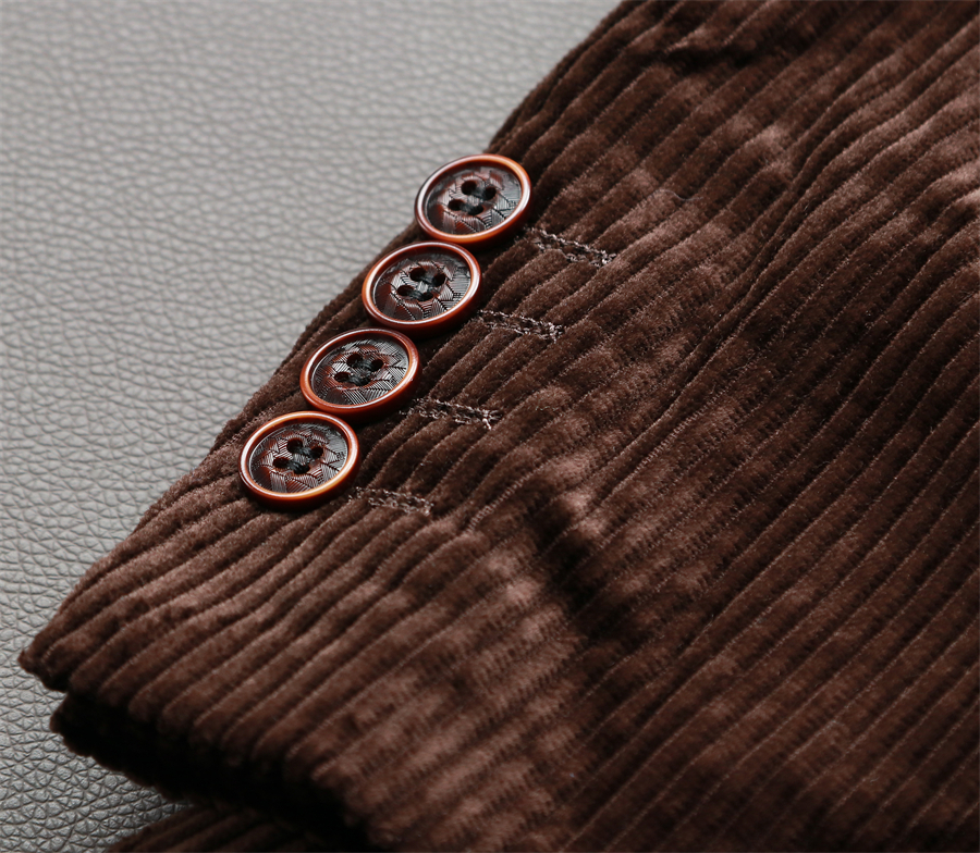 新品AS21－希少 テーラードジャケット メンズ XL(日本サイズでL程度) 高品質 肉厚完売 紳士 スーツ コーデュロイ コーヒー_画像7