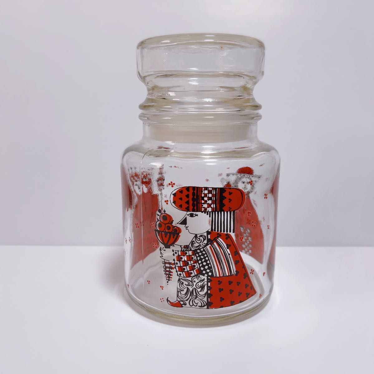 アデリア　キャンディポット　ガラスキャニスター　保存瓶　昭和レトロ　当時物 昭和レトロ ビンテージ