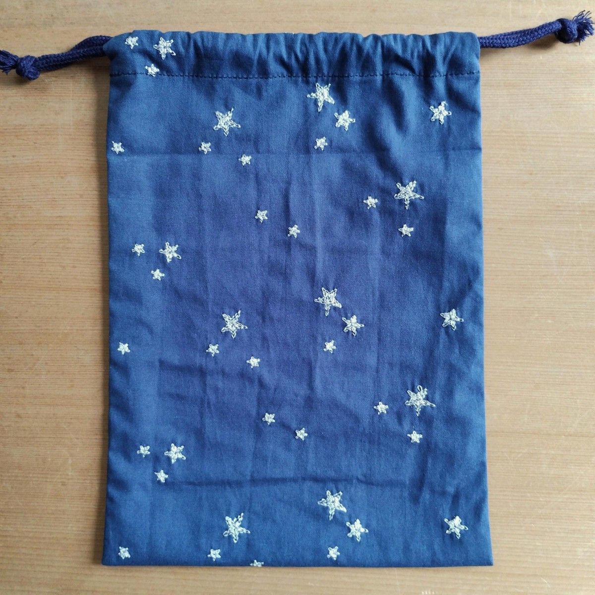 給食セット　星柄　刺繍　 給食袋　ランチョンマット