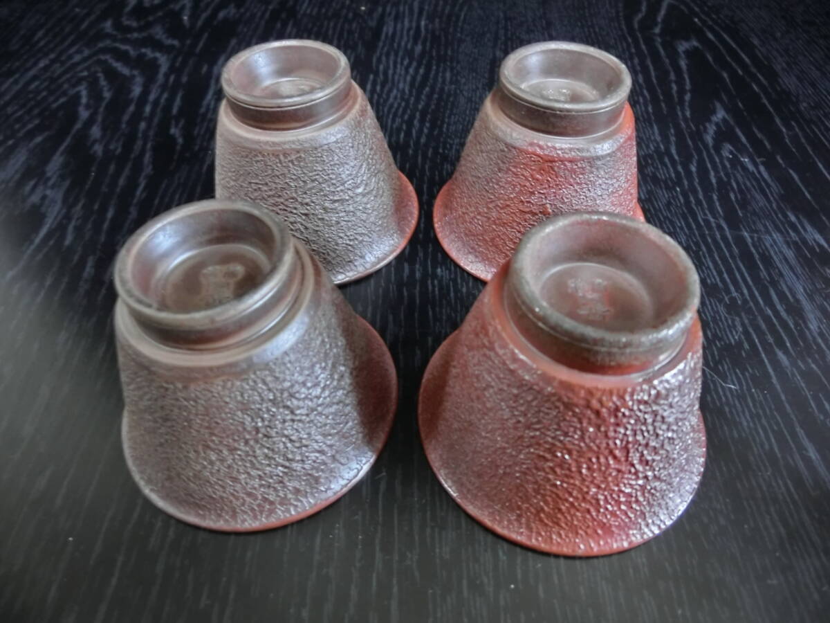 * tea utensils /. tea utensils [ Bizen .[ forest . peak ] structure small teapot hot water cold .. green tea .( four customer ) *. seal equipped ] * inspection ) Bizen tea utensils .. tea utensils .4 customer set *