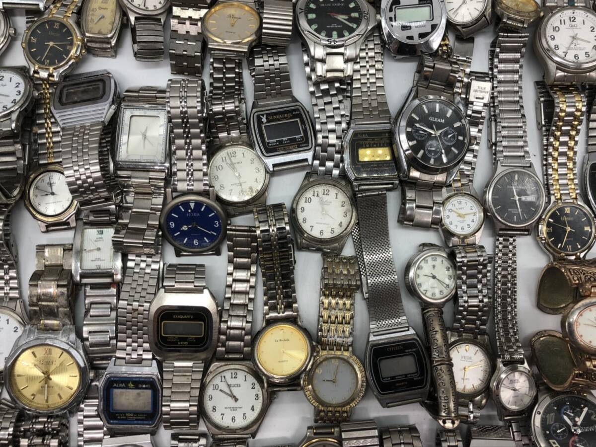 動作未確認品 ジャンク ステンレス 金属系 腕時計 150本以上 SEIKO/CITIZEN/セイコー/カシオ/シチズン ブランド まとめ売り 大量 まとめて_画像4