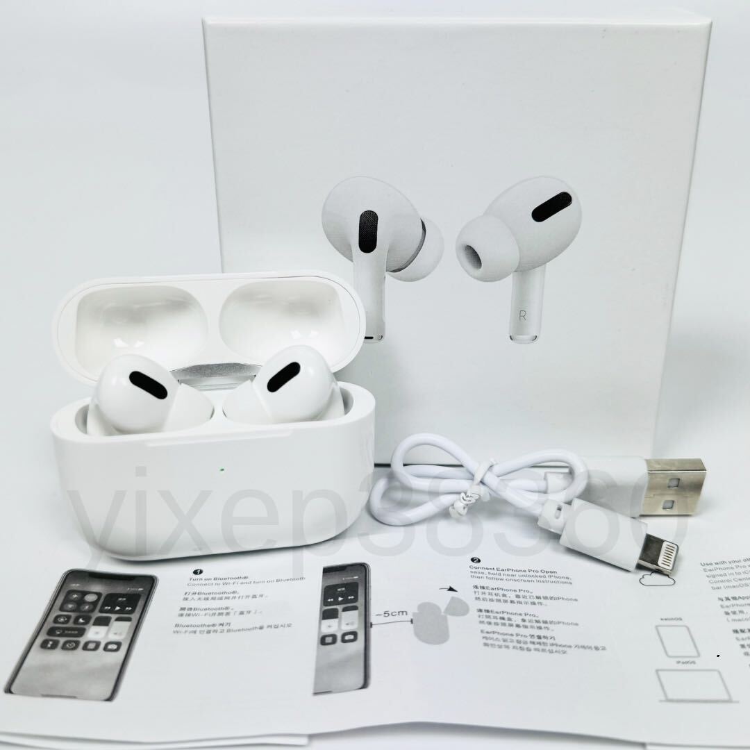 新品 AirPods Pro 第1世代 代替品 ワイヤレスイヤホン Bluetooth5.3 TWS 高品質 充電ケース付 PC iPad Android iPhone X 11 12 13 14 15_画像1