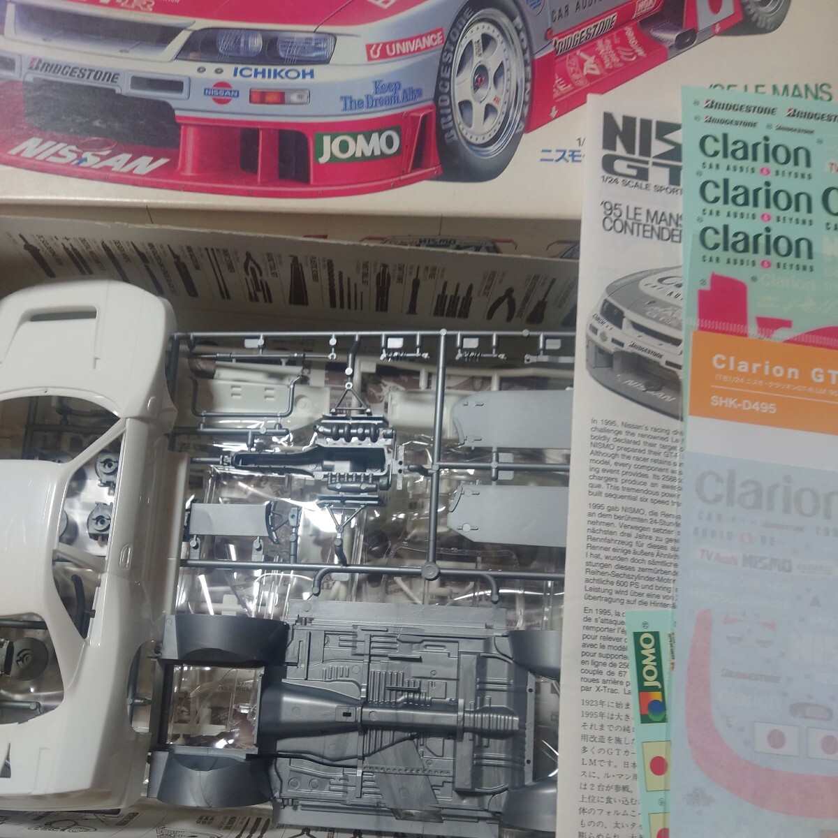 ジャンク タミヤ 1/24 NISMO Clarion GT-R LM ＋ SHUNKO 1/24 Clarion GT-R LM 1995 デカール　セット_画像2