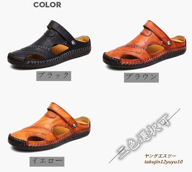  новый товар   мужской   сандалии   воловья кожа  ...  лето  для   пляж сандалии  2WAY  мужской  обувь    натуральная кожа  ... сандалии   спорт  обувь   ...  черный  24.5cm