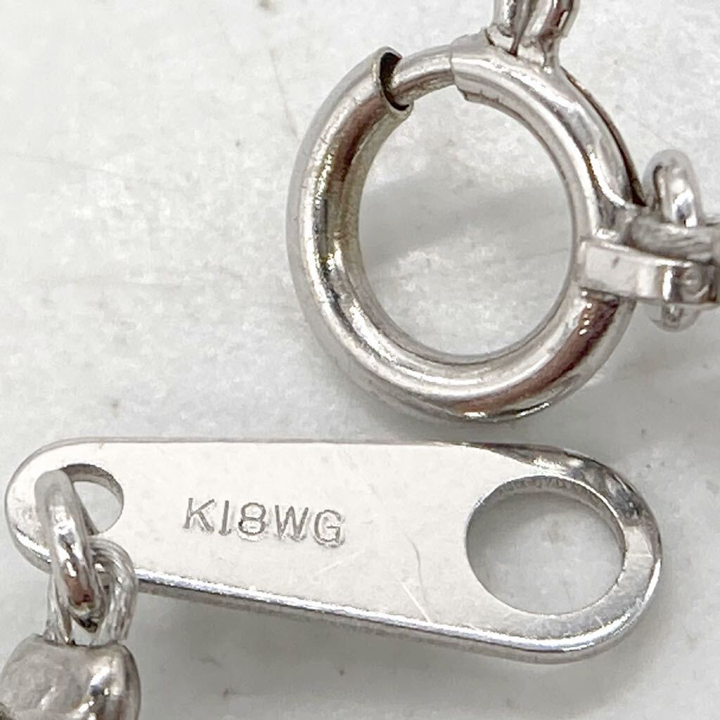K18WG!!■マルチカラートルマリンネックレス■a約6.5g tourmaline jewelry accessory jewelry 両穴 EA0の画像5